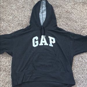 Small Cropped Dark Gray GAP Hoodie